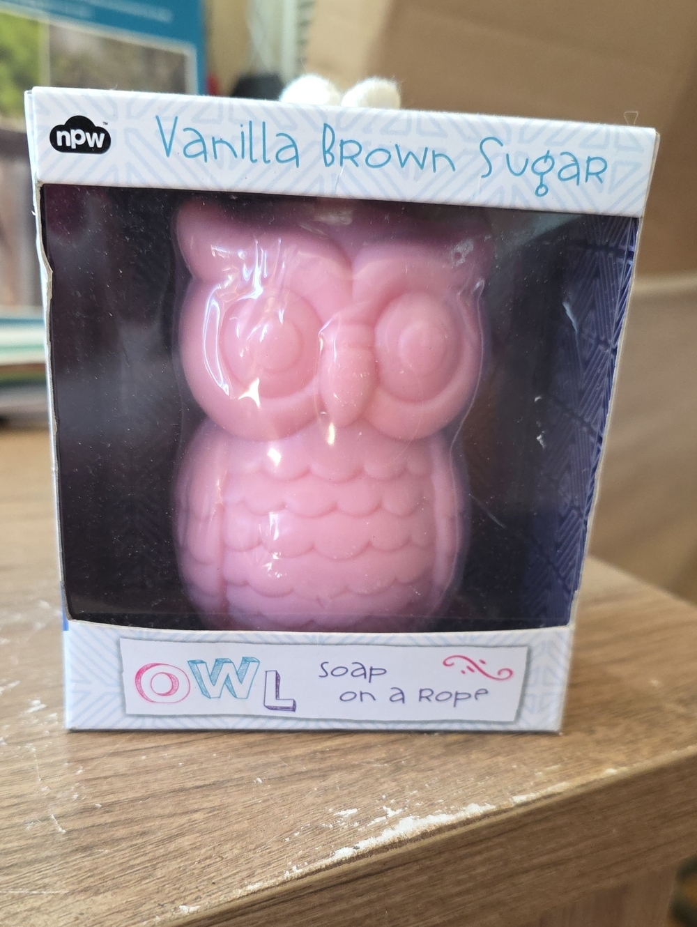 Vanilla Brown Sugar Pink Owl Soap on a Rope by